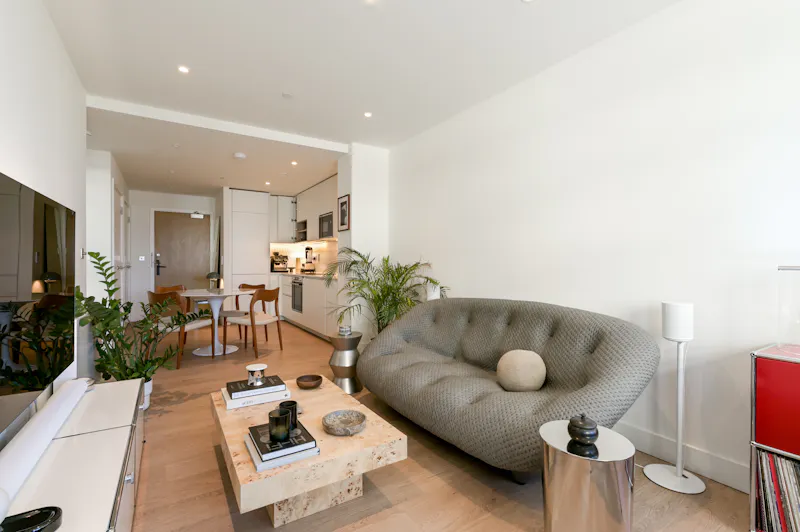 Floor - wooden at Stylishly Curated Wembley Flat, F1287 (photo 2)