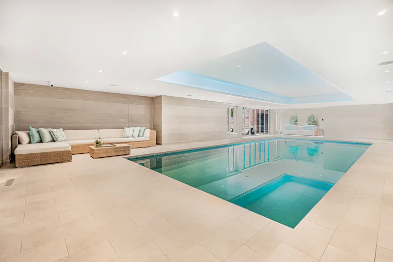 Swimming pool - indoor at Luxe Radlett Gothic Mansion, D2915 (photo 31)